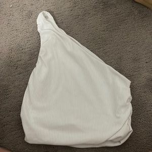 one shoulder tank crop size small